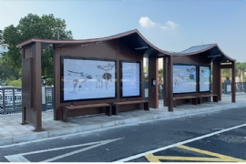 仿古公交站台成為城市或景區的重(chóng)要標誌(zhì)