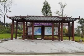 仿古候車亭彰顯古典文化富有古建築特色的城市地域