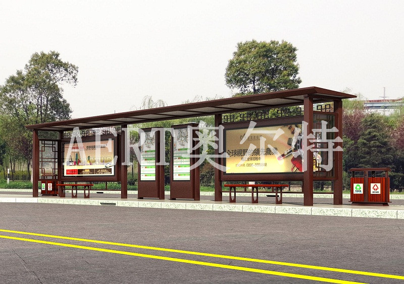 揚州仿古公(gōng)交候車亭