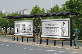 候車亭廠家解析候車（chē）亭雙麵燈箱優勢
