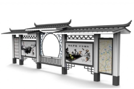 古典候車亭體現出一（yī）座（zuò）城市深厚的曆史文化底（dǐ）蘊