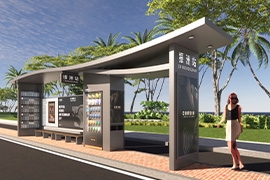 海南不鏽鋼智能候車亭發貨案例