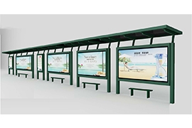 ​深圳經典款綠色公交候車亭發貨案例